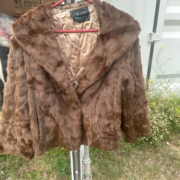 Real fur jacket dark brown - Picture 1 of 11